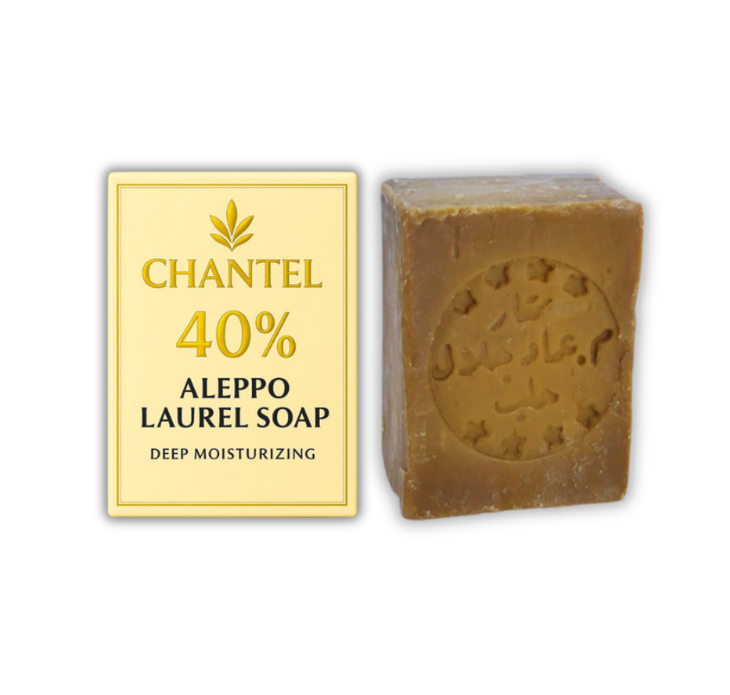 CHANTEL 40% Aleppo Laurel Soap – Premium handmade laurel soap with high laurel oil content, made in Turkey, trusted by global importers.